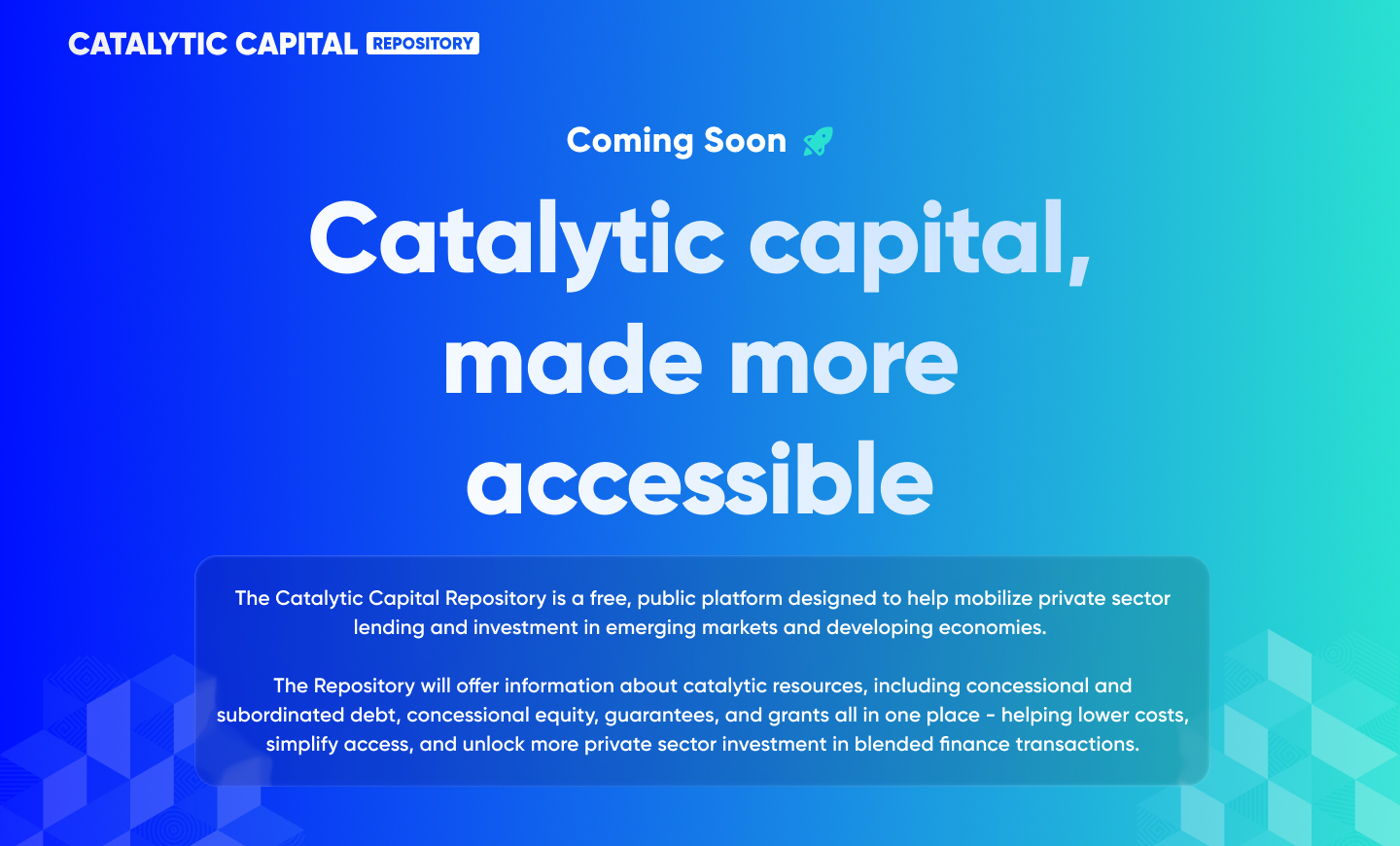 Catalytic Capital Repository partner preview